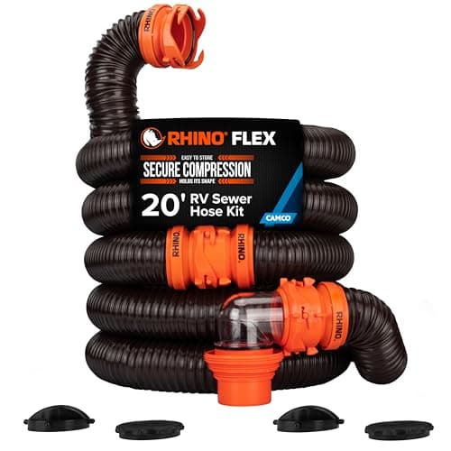 Camco RhinoFLEX 20-Ft Sewer Hose Kit