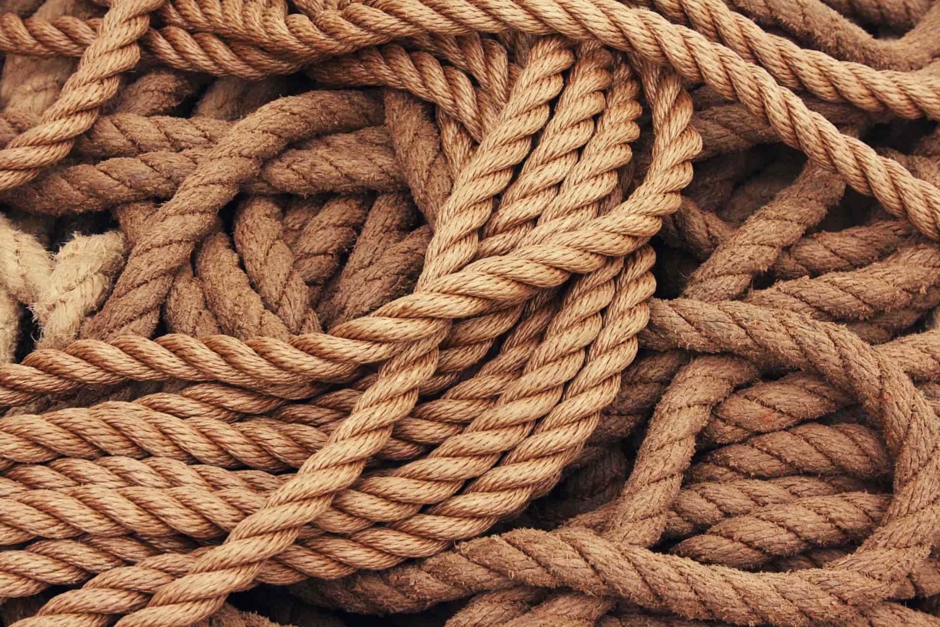 Heavy-duty power cord coiled beside a camper